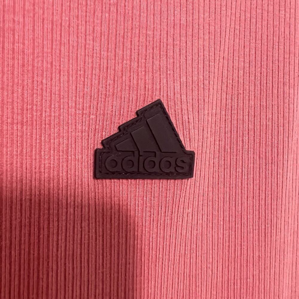 Adidas Women Rib Racerback Maxi Dress XL Modern Versatile Casual Fashion Pink - Picture 6 of 16